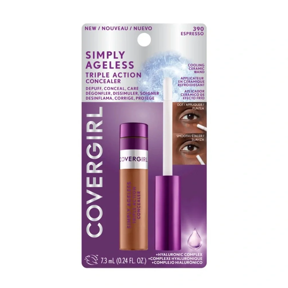covergirl simply ageless triple action concealer shade 390 espresso